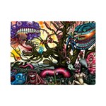 Psychedelic Funky Trippy Premium Plush Fleece Blanket (Mini)