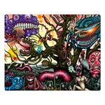 Psychedelic Funky Trippy Premium Plush Fleece Blanket (Large)