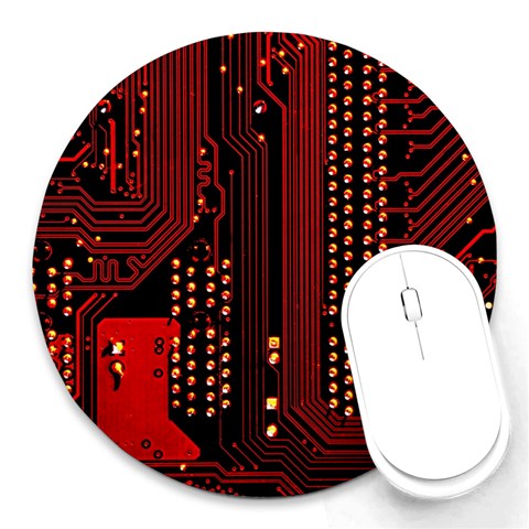 Technology Computer Circuit Round Mousepad from ArtsNow.com Front