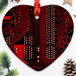 Technology Computer Circuit Ornament (Heart)