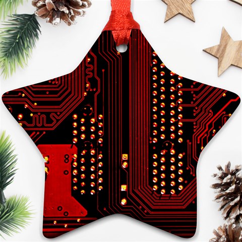 Technology Computer Circuit Ornament (Star) from ArtsNow.com Front