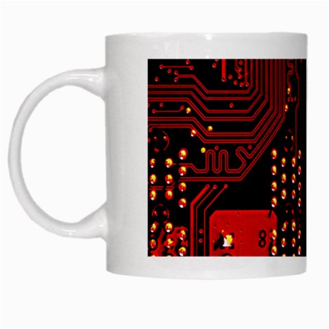 Technology Computer Circuit White Mug from ArtsNow.com Left