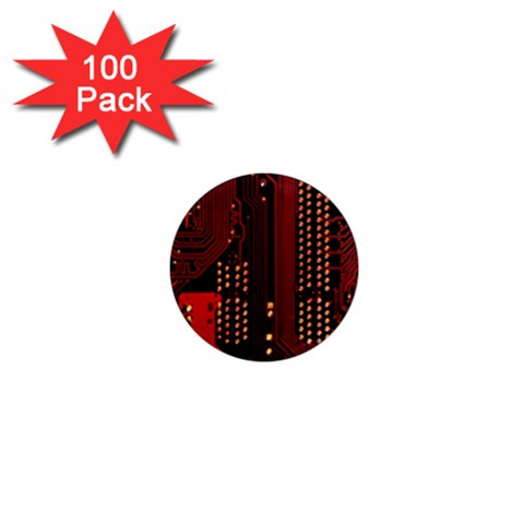 Technology Computer Circuit 1  Mini Magnets (100 pack)  from ArtsNow.com Front