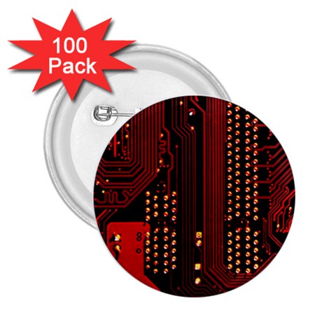 Technology Computer Circuit 2.25  Buttons (100 pack)  from ArtsNow.com Front