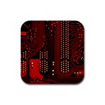 Technology Computer Circuit Rubber Coaster (Square)