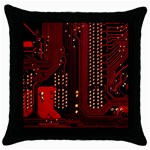 Technology Computer Circuit Throw Pillow Case (Black)