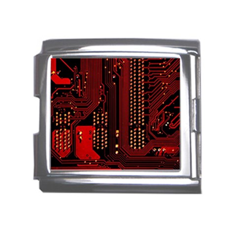 Technology Computer Circuit Mega Link Italian Charm (18mm) from ArtsNow.com Front