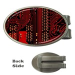 Technology Computer Circuit Money Clips (Oval) 