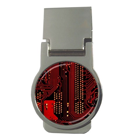 Technology Computer Circuit Money Clips (Round)  from ArtsNow.com Front