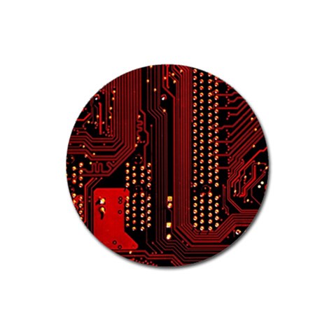 Technology Computer Circuit Magnet 3  (Round) from ArtsNow.com Front