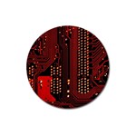 Technology Computer Circuit Magnet 3  (Round)