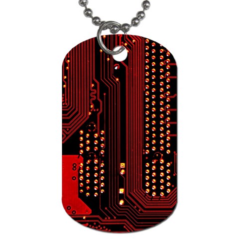 Technology Computer Circuit Dog Tag (One Side) from ArtsNow.com Front