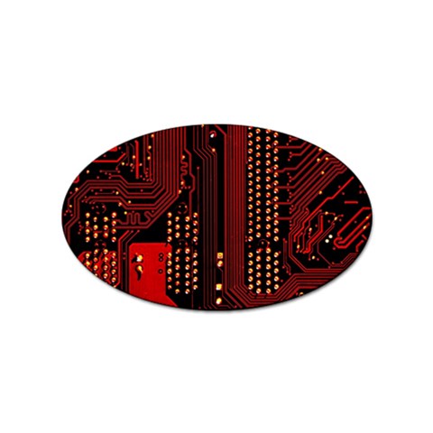 Technology Computer Circuit Sticker Oval (10 pack) from ArtsNow.com Front