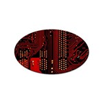 Technology Computer Circuit Sticker Oval (10 pack)