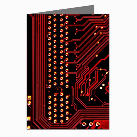 Technology Computer Circuit Greeting Cards (Pkg of 8) from ArtsNow.com Left