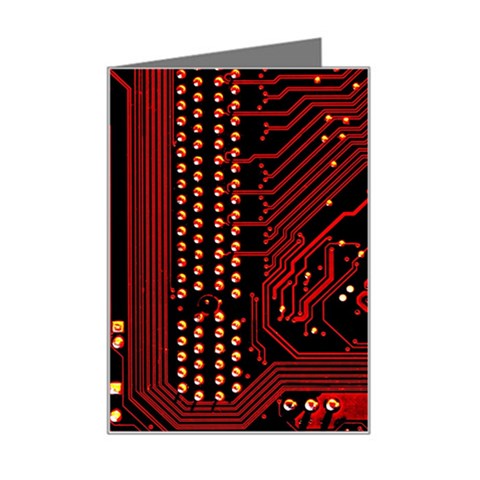 Technology Computer Circuit Mini Greeting Card from ArtsNow.com Left