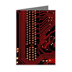 Technology Computer Circuit Mini Greeting Card from ArtsNow.com Left