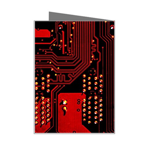 Technology Computer Circuit Mini Greeting Card from ArtsNow.com Right