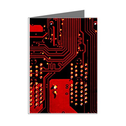 Technology Computer Circuit Mini Greeting Cards (Pkg of 8) from ArtsNow.com Right