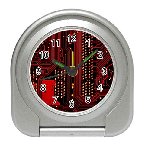 Technology Computer Circuit Travel Alarm Clock from ArtsNow.com Front