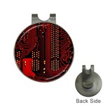 Technology Computer Circuit Hat Clips with Golf Markers