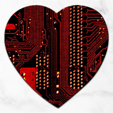 Technology Computer Circuit Jigsaw Puzzle (Heart) from ArtsNow.com Front