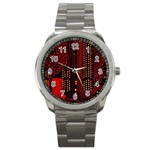 Technology Computer Circuit Sport Metal Watch