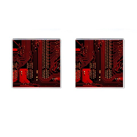 Technology Computer Circuit Cufflinks (Square) from ArtsNow.com Front(Pair)