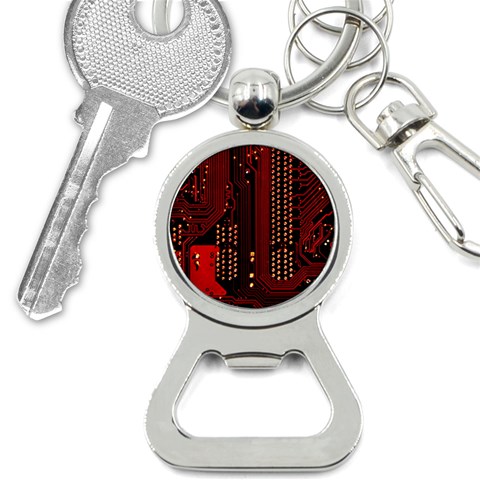 Technology Computer Circuit Bottle Opener Key Chain from ArtsNow.com Front