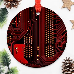 Technology Computer Circuit Round Ornament (Two Sides) from ArtsNow.com Back