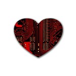 Technology Computer Circuit Rubber Heart Coaster (4 pack)
