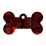 Technology Computer Circuit Dog Tag Bone (Two Sides)