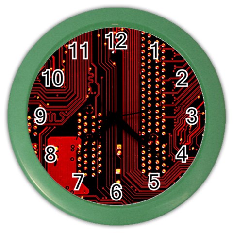 Technology Computer Circuit Color Wall Clock from ArtsNow.com Front