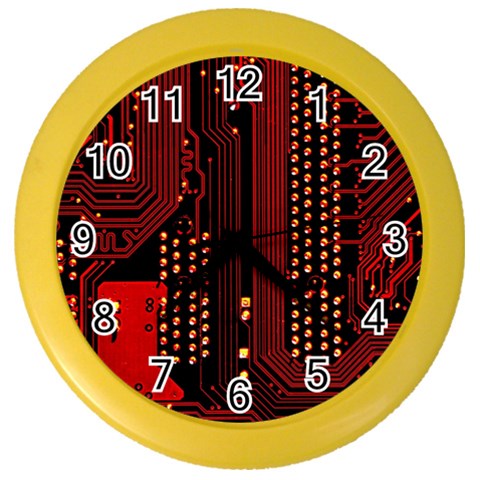 Technology Computer Circuit Color Wall Clock from ArtsNow.com Front