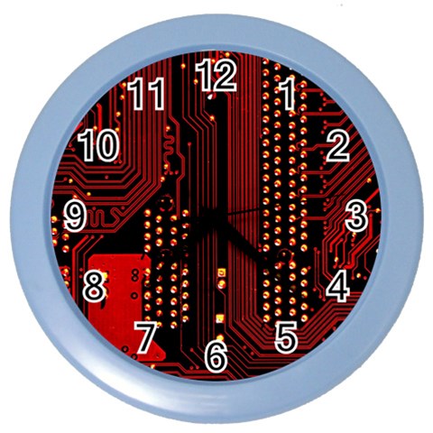 Technology Computer Circuit Color Wall Clock from ArtsNow.com Front