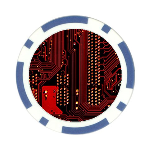 Technology Computer Circuit Poker Chip Card Guard from ArtsNow.com Front