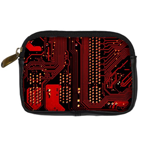 Technology Computer Circuit Digital Camera Leather Case from ArtsNow.com Front