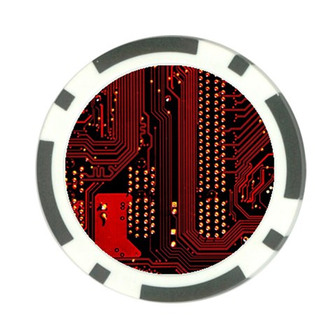 Technology Computer Circuit Poker Chip Card Guard (10 pack) from ArtsNow.com Front