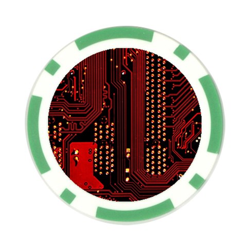 Technology Computer Circuit Poker Chip Card Guard (10 pack) from ArtsNow.com Front