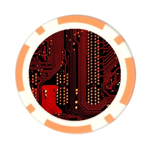 Technology Computer Circuit Poker Chip Card Guard (10 pack) from ArtsNow.com Front
