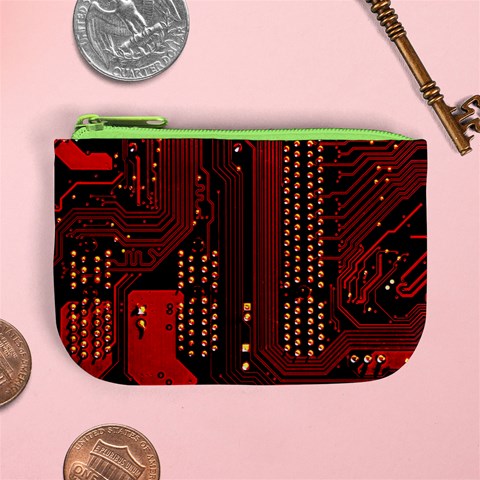 Technology Computer Circuit Mini Coin Purse from ArtsNow.com Front