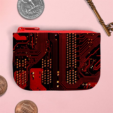 Technology Computer Circuit Mini Coin Purse from ArtsNow.com Front