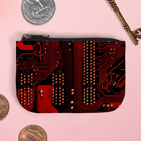 Technology Computer Circuit Mini Coin Purse from ArtsNow.com Front