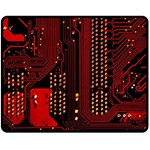 Technology Computer Circuit Fleece Blanket (Medium)
