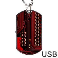 Technology Computer Circuit Dog Tag USB Flash (Two Sides) from ArtsNow.com Back
