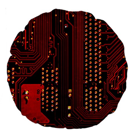 Technology Computer Circuit Large 18  Premium Round Cushions from ArtsNow.com Front