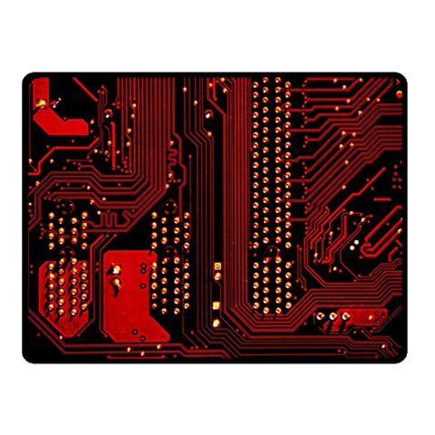 Technology Computer Circuit Two Sides Fleece Blanket (Small) from ArtsNow.com 45 x34  Blanket Back