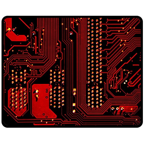 Technology Computer Circuit Two Sides Fleece Blanket (Medium) from ArtsNow.com 58.8 x47.4  Blanket Front