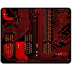 Technology Computer Circuit Two Sides Fleece Blanket (Medium) from ArtsNow.com 58.8 x47.4  Blanket Back