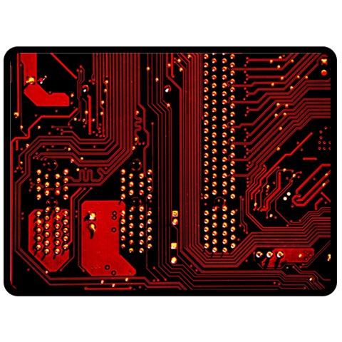 Technology Computer Circuit Two Sides Fleece Blanket (Large) from ArtsNow.com 80 x60  Blanket Front